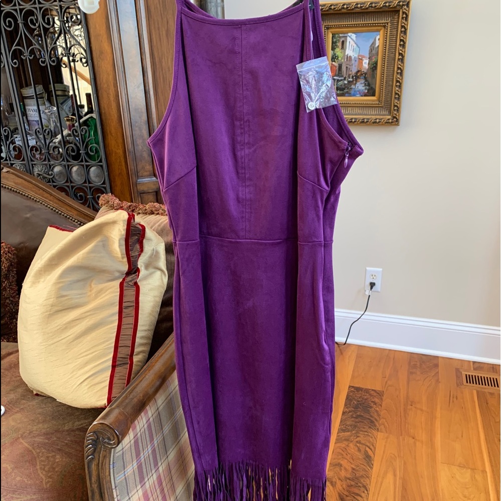 Beautiful purple dress with fringe detail